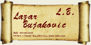Lazar Bujaković vizit kartica